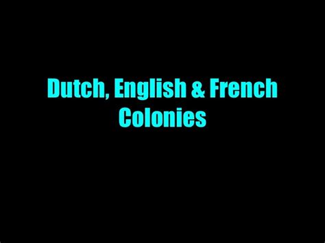 U10 dutch, english & french colonies