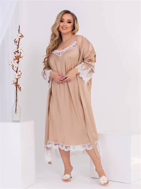 Шовковий комплект із пеньюара і халата LINGERIE 170636 придбати в Києві Одесі в інтернет