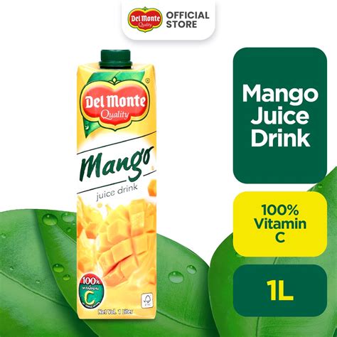 Del Monte Mango Juice Drink With All Natural Sweetness 1l Tetra Shopee Philippines