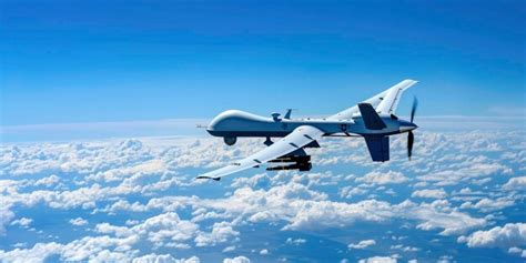 Premium Photo Sky Guardians Unmanned Military Drone Soars Above The