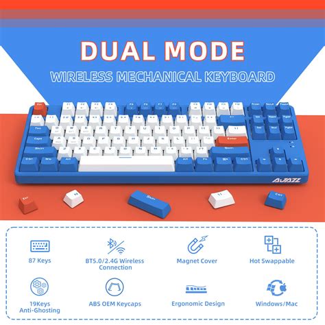 Mua A Jazz Wireless Mechanical Keyboard Keys Tkl Hot Swappable Bluetooth Gaming Keyboard