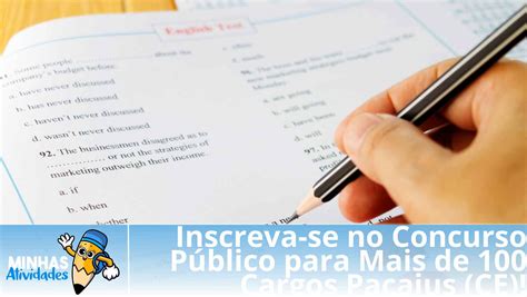 Inscreva Se No Concurso P Blico Para Mais De Cargos Pacajus Ce