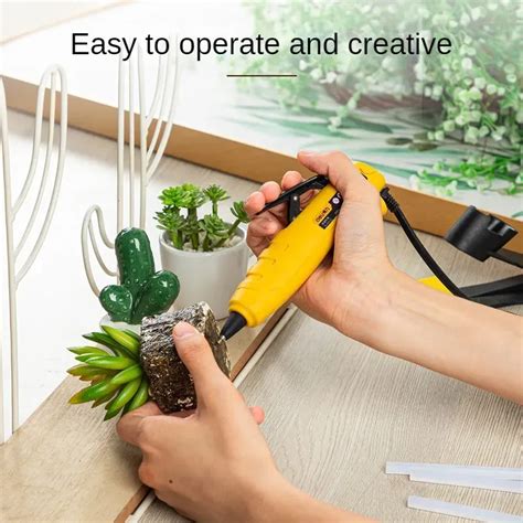 Mini Hot Melt Hot Glue Pistol Tool With Ac Plug W Low Voltage Safety Tool For Diy Projects
