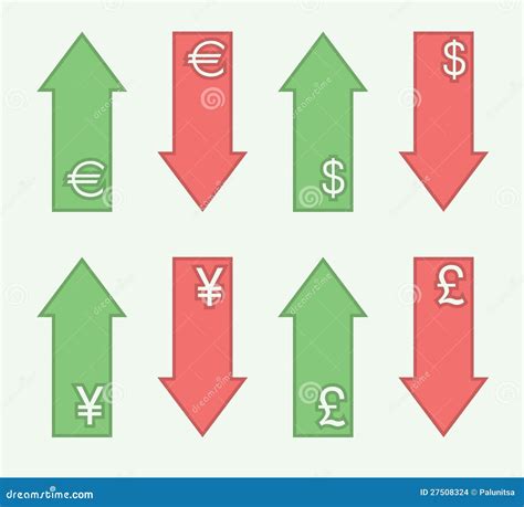 Exchange Rates Trends Stock Vector Illustration Of Package 27508324