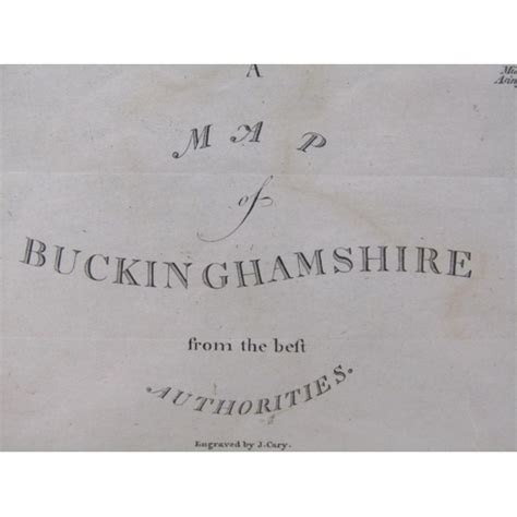 ANTIQUE MAP OF BUCKINGHAMSHIRE ENGRAVED BY J CARY COLOURED F G 53CM