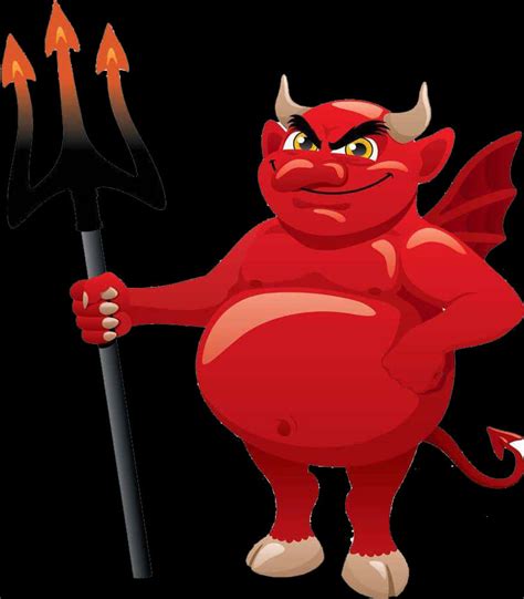 Download Cartoon Red Devil With Trident