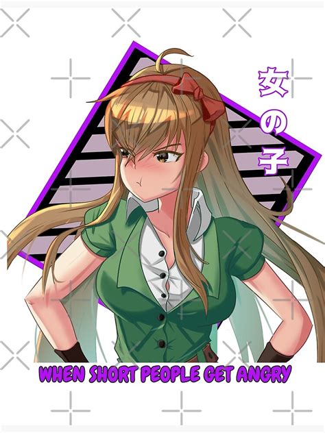 "Small Anime Girl Angry | Short Girl Funny" Poster for Sale by BBMarioni | Redbubble