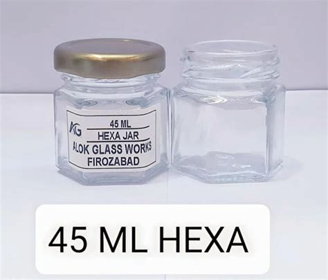 Ml Hexagonal Glass Jar At Rs Piece Glass Jars In Firozabad