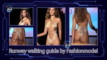 Miami Swim Bikini Fashionshow Runway Walking Guide Slow Motion