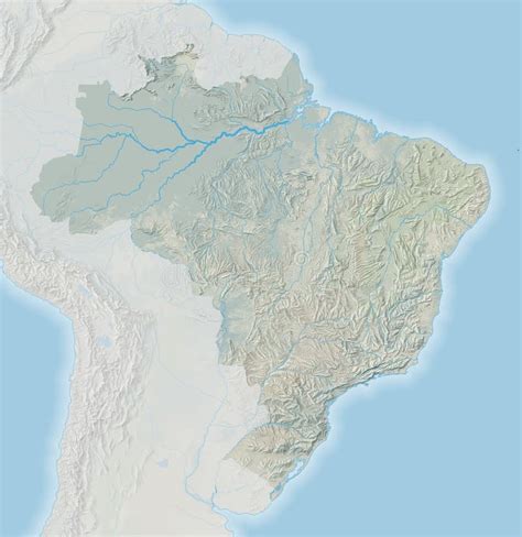 Mapa topográfico de brasil stock de ilustración Ilustración de