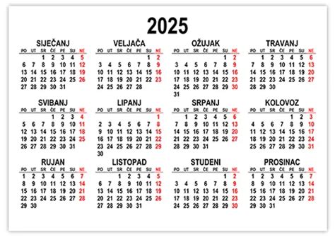 Kalendar 2025 Kalendarisu