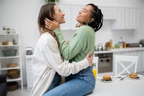 Joyful And Lesbian African American Woman Stock Image Image Of Delicious Daylight