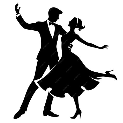 stylish ballroom dance silhouette premium ai generated vector