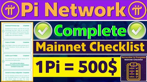 Pi Network Complete Mainnet Checklist Pi Pi Network Mainnet