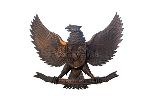 Emblema Nacional Indonesio De Garuda Pancasila Aislado De Fondo Blanco