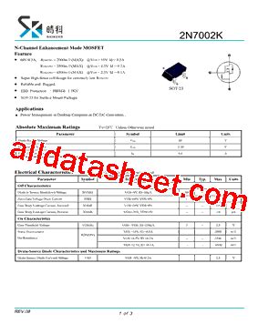 2N7002K Datasheet(PDF) - SHIKUES Electronics
