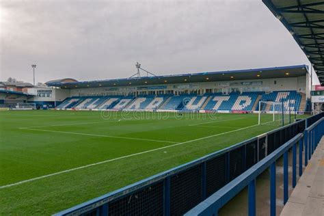 The New Bucks Head Stadium Home of Telford United Football Club Stock Image - Image of pitch ...