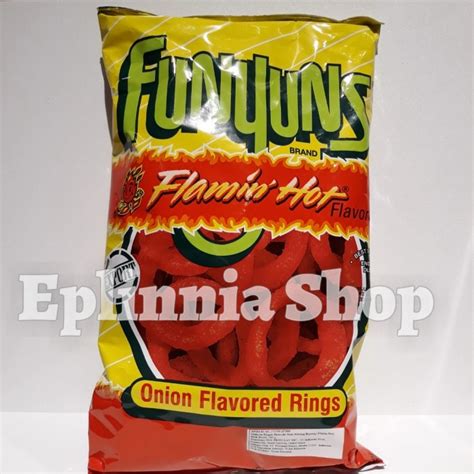 Jual Fritolays Funyuns Flamin Hot Onion Flavored Rings Snack 163 Gr Shopee Indonesia