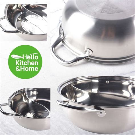 Kylin Stainless Steels American Style Double Divided Hot Pot Cm Hello Kitchen Home