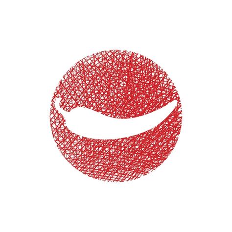 Premium Vector Red Hot Chilli Pepper Vector Icon With Hand Drawn Lines Texture