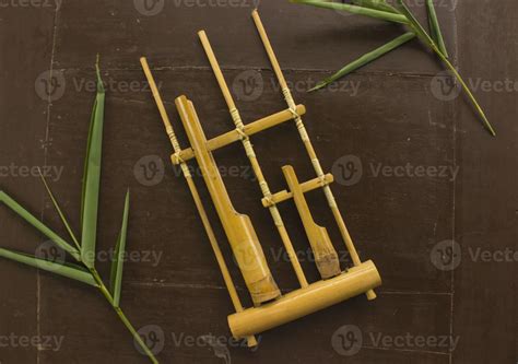 Angklung, the traditional sundanese musical instrument made from bamboo ...