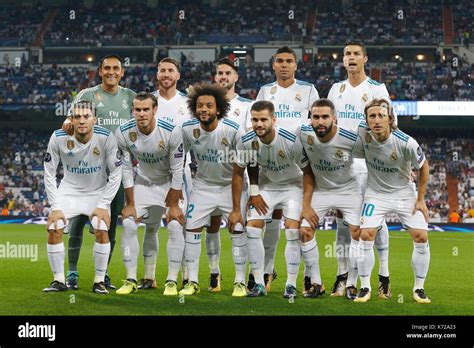 Madrid, Spain. 13th Sep, 2017. Real Madrid team group line-up (Real ...