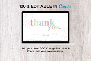 Thank You Card Canva Template Graphic By Dan Ste Creative Fabrica