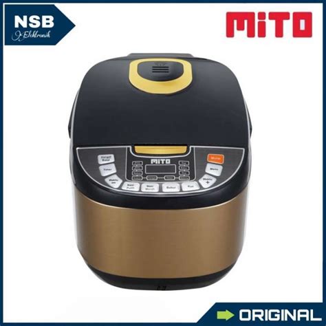 jual mito digital rice cooker  black gold edition silver  liter