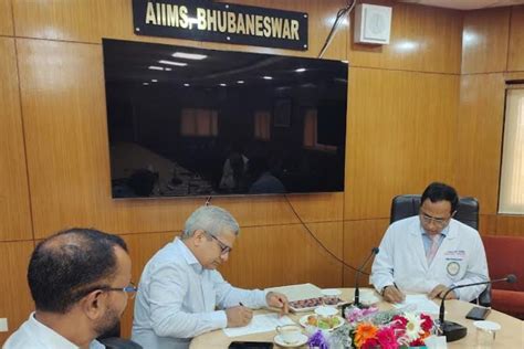 Aiims Bhubaneswar Mou With Nirtar Cuttack For Research And Patient Care