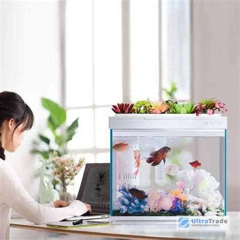 Умный Аквариум Xiaomi Geometry AI Smart Modular Fish Tank Amphibious ...