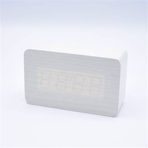 Ceas digital din lemn VST-863, ecran LED, 12/24h, alarma, senzor sunet ...