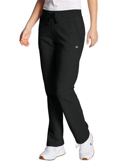 Champion Womens Powerblend Fleece Open Bottom Pants