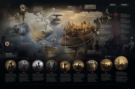 Premium Photo | Infographics presenting the historical timeline of 00346 02