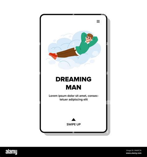 Happy Dreaming Man Vector Stock Vector Image And Art Alamy