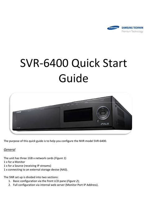 Samsung Svr 6400 Quick Start Manual Pdf Download Manualslib