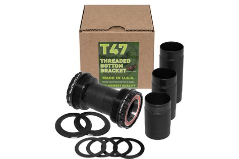 Wheels Mfg Bottom Bracket T47 Outboard BB30 ACB Black Omnibikeparts