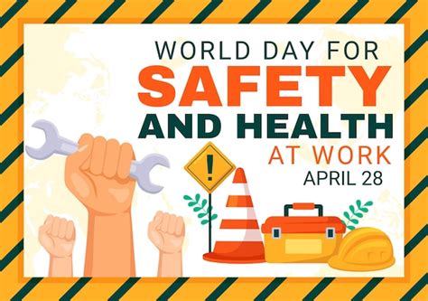 Premium Vector World Day For Safety And Health At Work Illustration