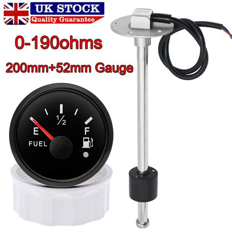 52mm Fuel Level Gauge 0 190ohm Fuel Level Sending Units For Car Boat Truck Uk Ebay