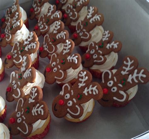 Reindeer Cupcakes Melissa Tredinnick Desserts Ginger Bread Cookie On