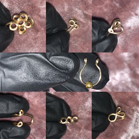 Nose Cuff Gold Wire Nose Jewelry Pierce Less Cuffs Gold Etsy