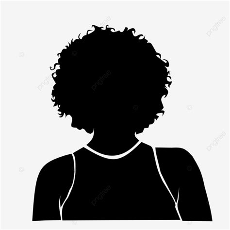 Afro Woman Silhouette Vector Illustration Afro Woman Woman Silhouette