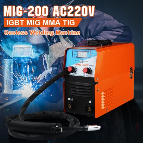 Equipo Mini soldador IGBT MIG 200 AC220V MIG MMA TIG máquina de