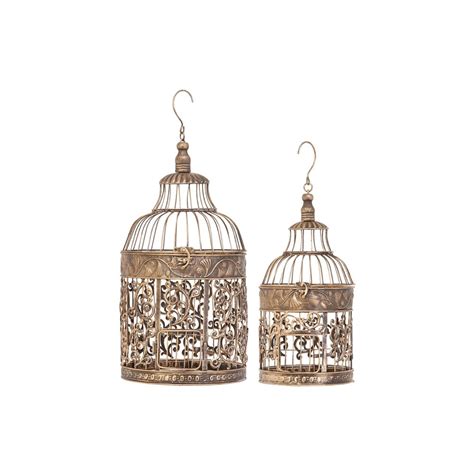 Metal Bird Cage Set Of 2 Bird Keeping With Decor Sense - Walmart.com - Walmart.com