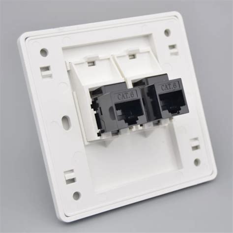 Гигабитная двухполюсная сетевая настенная вилка RJ45 LAN | AliExpress