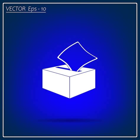 Icono De Boleta De Votación Vector Premium