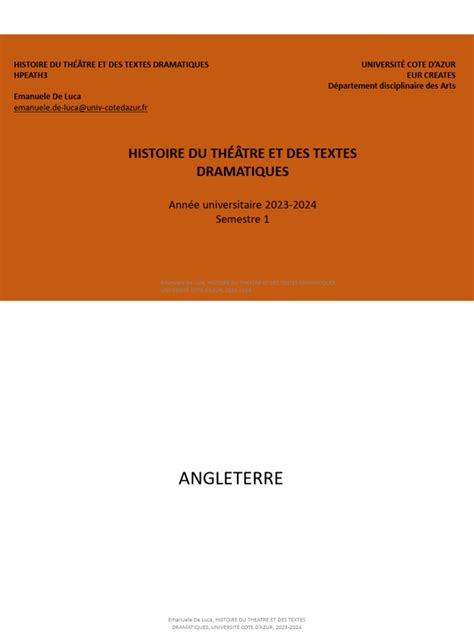 Histoire Du Theatre Theatre Elisabethain Pdf