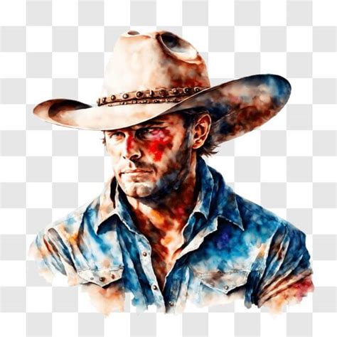 Download Cowboy Hat and Face Paint PNG Online - Creative Fabrica