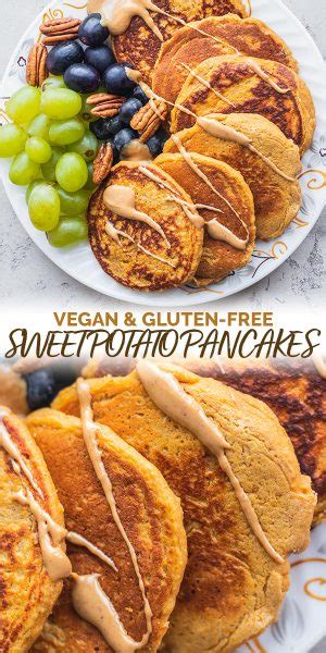 Vegan Sweet Potato Pancakes Gluten Free Earth Of Maria