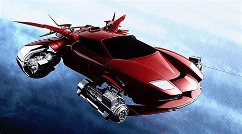 Ultimate Supercar Red Flying Car In The Air