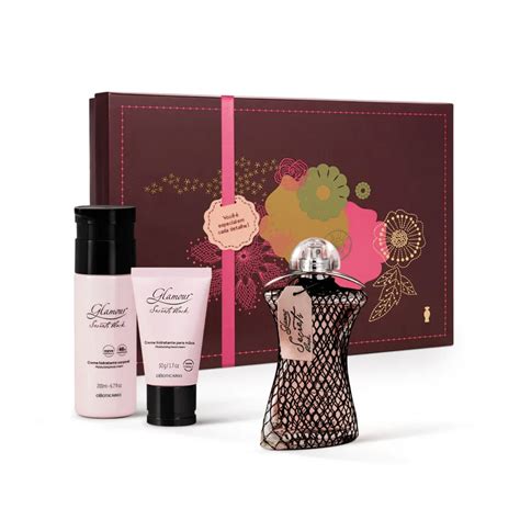 Kit Presente Glamour Secrets Black 3 itens Ofertinha Promoções